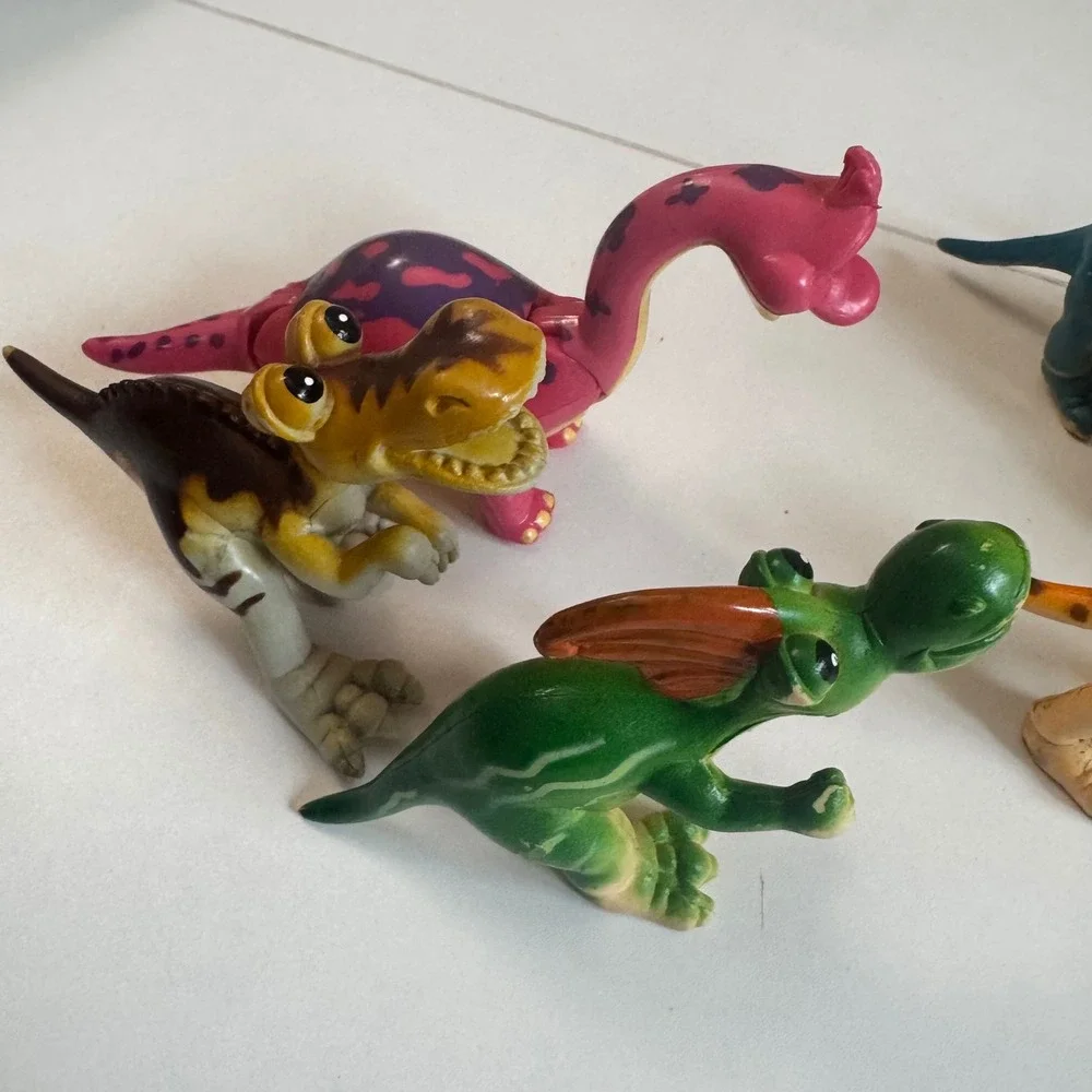 Gosnell Dinosaur Figure Lot 7pc 2017 BPA Free T-Rex Triceratops Colorful Toys